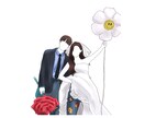 いただいた写真をもとに線画イラストを描きます 結婚式アイテムや、SNSアイコンなど様々な用途で使用できます イメージ5