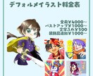 最短2日!かわいいイラスト描きます VTuber向け立ち絵〜デフォルメイラストまで描きます! イメージ2