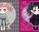 SNSなどで使えるデフォルメイラスト描きます アイコン等に使えるポップカラーやダークなミニキャラ描きます！ イメージ5
