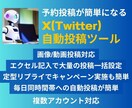 X(Twitter)自動/予約投稿ツール提供します エクセルで一括設定★画像/動画投稿★複数アカウント対応 イメージ1