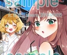 あなたのイラストを色塗りをさせて頂きます 人物や簡単な背景の色塗りさせていただきます´`* イメージ8