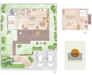 平面間取り図｜民泊の家具付き図を魅力的にします 一級建築士による手描きイラスト図面で差別化を イメージ8