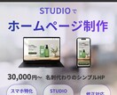 STUDIOでシンプルなホームページ制作します 名刺代わりのHPを30,000円〜 イメージ1