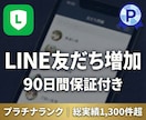 LINE公式アカウントの友だちを100人増加します 【90日間保証】友だち追加が格安＆高品質！1000人・振分可 イメージ1