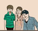 写真を使ってゆるっとしたおしゃれな似顔絵描きます 『アンリマティス』風味のゆるっとした雰囲気のイラスト イメージ9