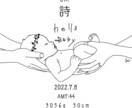 似顔絵命名書作成！ずっと飾れる大切に描きます 初めてのプレゼント、生まれたての似顔絵と大切なお名前を形に イメージ2
