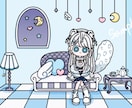 エモかわポップテイストなイラストを制作いたします 動画配信内の1枚絵やグッズ制作等に イメージ6