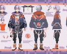 Vtuber用レイヤー分割積みイラスト作成します 三面図・配信用一枚絵・既にあるイラストのリデザインも イメージ2