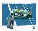 背景有)絵本の1ページのようなイラストを描きます あなただけの世界を、ゆるくて優しいイラストで。 イメージ4
