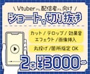 配信者さん向け！ショート/切り抜き動画作成します サムネ無料！テンポ、見やすさ、ユーモア意識してお届けします イメージ1