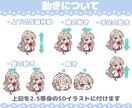 ふわふわ動くSDキャラループアニメーション作ります 配信待機画面、配信画面に使えるようなSDアニメーションです イメージ4