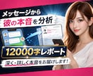 12000字レポート メッセージから本音分析します やりとりから彼の本音を読み解き、具体的に言語化します。 イメージ1