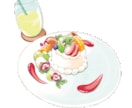 食べ物、飲み物、メニューのイラスト描きます あなたの特別な料理、大切に描きます。 イメージ2