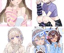 立ち絵、一枚絵を制作いたします 配信サムネ、アイコン、TRPG立ち絵等イラストを制作します イメージ3