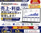 アマゾン物販の売上利益を月別SKU別まで管理します SKU別の売上・利益を見える化！月ごとの収益を徹底管理 イメージ1