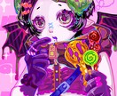 毒のあるかわいい女の子描きます 独自の毒々しくて危うい感じのかわいい女の子をお届けします。 イメージ5