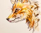 あなたのペットをドローイングでお描き致します 一筆入魂❗️エモーショナルなアート作品を貴方に☆ イメージ2