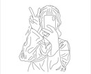 1人用アイコン/似顔絵/イラスト作成します お写真を元におしゃれな線画であなただけのイラスト作成 イメージ9