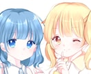 可愛いペア画かきます ふわふわした可愛い女の子、ショタ系の男の子得意です イメージ1
