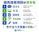 なぜ近所のあの店は忙しい？競合3店舗から診断します 競合3店舗と比較し「選ばれる理由」と改善点を見える化 イメージ7