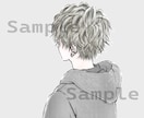 ふわっとやさしい好印象の後ろ姿イラストお描きします 女性に人気♪SNSやブログアイコン等におすすめです！ イメージ9
