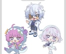 ミニキャラ（SD・デフォルメ）イラストを描きます 配信や動画、グッズにも使える可愛いまるっとしたミニキャラです イメージ6