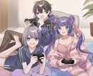 かわいいイラストを描きます アイコンやスタンプ、立ち絵に一枚絵まで幅広く描きます！ イメージ3