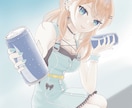 かわいくて元気を感じる女の子のイラスト描きます 配信活動用、同人誌の表紙など様々なジャンルに対応します！ イメージ4
