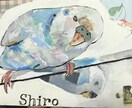 ペットを水彩とコラージュで可愛く描きます 淡い水彩とデザインペーパーによって貴方のペットを可愛いらしく イメージ3