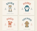 愛犬をビンテージ風デザインにカスタマイズします Tシャツ、グッズ、SNSアイコンなどに利用できます イメージ3