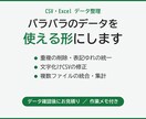 CSV・Excelのデータを使える形に整えます 重複・表記ゆれ・文字化けを直し、作業メモ付きで納品します イメージ1