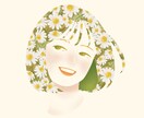 お好きな花を使った可愛らしい似顔絵を作成します 他にはないおしゃれで可愛らしい似顔絵をお描きします イメージ6