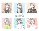 オシャレで女っぽい女の子お描きします シンプルすぎないけどオシャレな女性・女の子！SNSアイコンに イメージ5