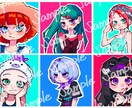 ポップな女の子のイラスト描きます SNSアイコン用のオリジナルイラストを作成します イメージ1