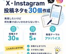 X・インスタ投稿ネタを30個作ります 発信に悩む方へ投稿ネタを提案します。 イメージ1