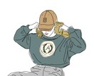 SNS風のお洒落挿絵イラストお描きします 可愛い！褒められるファッション系女性イラスト イメージ2