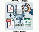 PDFや書類をExcelにデータ化します 入力速度421文字/分！高精度でデータ化します❕ イメージ2