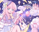 アイコンや1枚絵など︎✿ふわふわで可愛い絵描きます ☆現在通常等身・ミニキャラ特別価格で受付中です！ イメージ5