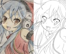 セット割引あり！線画修正いたします アナログイラストやラフ画の清書いたします！ イメージ2