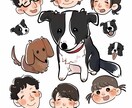 わんちゃんのイラスト描きます たくさんの思い出をイラストで残そう イメージ1