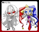 商用利用込み！グッズ向け絵制作します 3～4等身。かっこかわいく制作します イメージ3