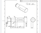 3DCADデータ、2DCAD図面、製作致します 3Dプリンタでの出力や加工依頼で2D図面が必要なあなたへ イメージ2