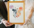 手描き作品発送！世界でたった一つの似顔絵描きます 結婚式のウェルカムボードや誕生日・還暦・記念日のお祝いに♪ イメージ1