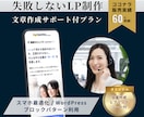 文章が苦手でもOK。作成サポート付きLP制作します 専用ヒアリングシート完備。LPの原稿作成の悩みを一気に解決！ イメージ1