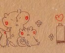 可愛い動物達の手描きボールペンイラストを描きます ボールペンで描く手描きで可愛い動物達 イメージ2