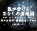 人生を総合的に読み解く精密鑑定レポートを作成します 特徴・魅力・才能・アスペクト&ハウス詳細・転換期・直近の運勢 イメージ1