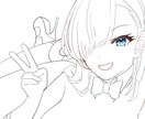面倒…苦手…な線画、代わりに描きます ラフや下書きから線画に変える線画代行サービス! イメージ4