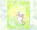 愛するペットちゃんのキラキラ似顔絵をお描きします 柔らかな木漏れ日の中にいる優しい雰囲気の似顔絵をお描きします イメージ5