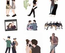 オシャレな似顔絵イラスト描きます SNSアイコンや名刺、プレゼントなどにどうぞ☺︎ イメージ8