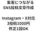 集客につながるSNS投稿文章を作成ます フォロワー増加・集客につながる投稿を丁寧に作成します イメージ1